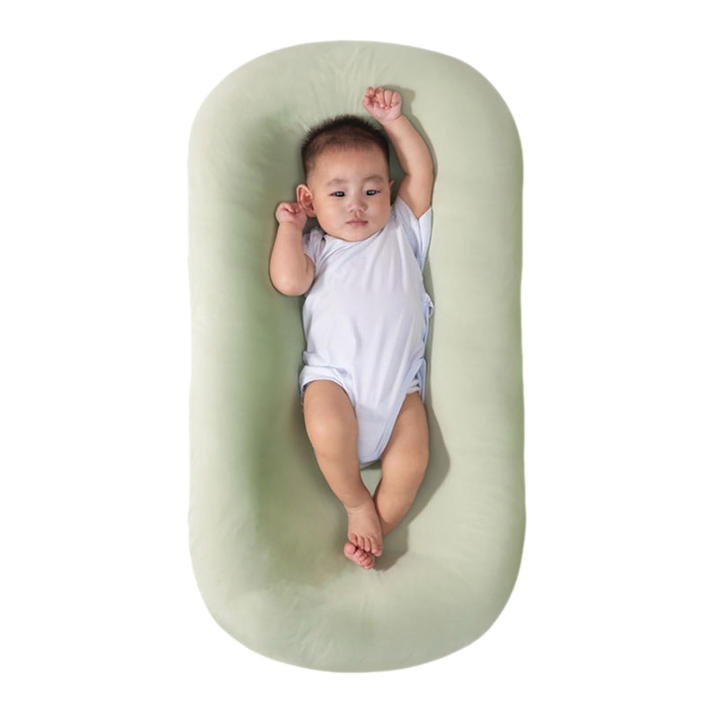 Baby Lounge Pillow for Newborn 0-24 Months, Newborn Lounger Nest Sleeping for Baby in Bed, Infants Lounger for Boys & Girls (Pink, 29.5*19.3in)