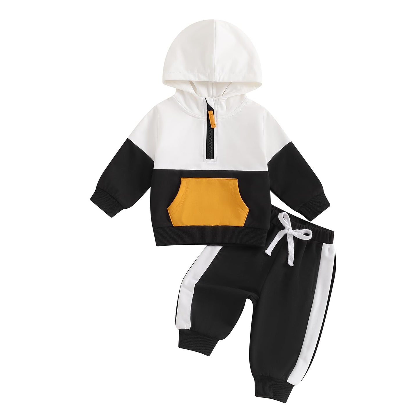 Infant Baby Boy Fall Winter Clothes Outfits Hooded Long Sweatshirt Pants Set Toddler Clothes 6 12 18 24 Months 2T
