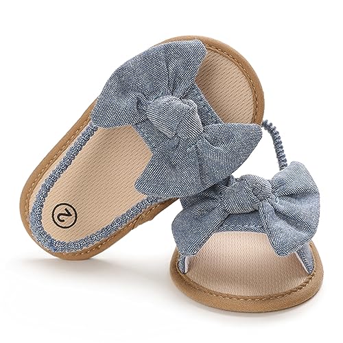 Baby Girls Bow Knot Sandals Flat Non-Slip Patchwork Princess Shoes Infant First Walking Slipper Shoes Beach Sandals