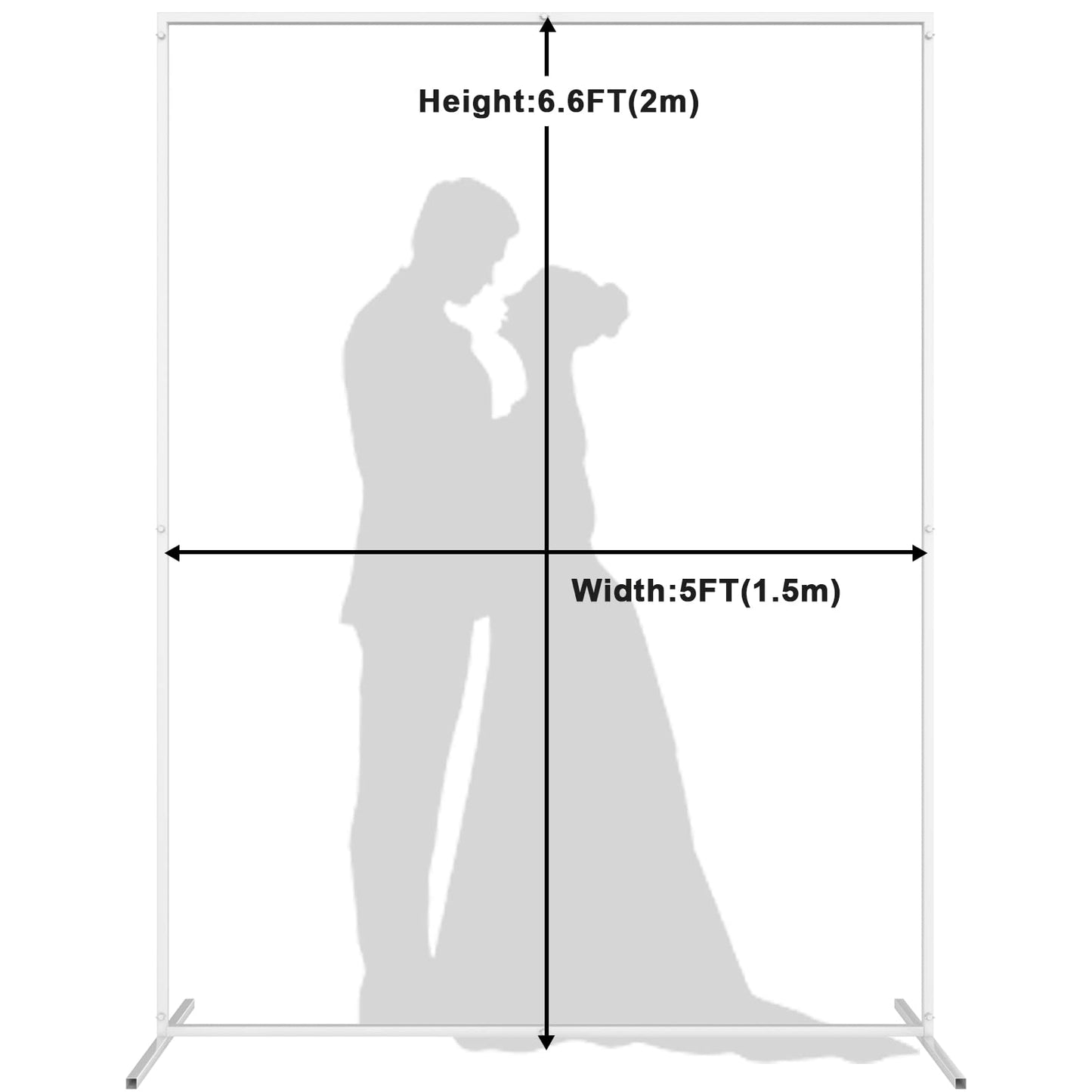 Wokceer Wedding Arch Backdrop Stand Square 6.6FTx6.6FT Gold Metal Balloon Arch Stand Garden Arbor Backdrop Frame for Wedding Birthday Party Baby Shower Photo Booth Background Decoration