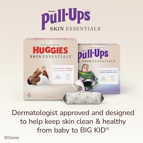 Pull-Ups Girls' Skin Essentials Potty Training Pants, Training Underwear, 2T-3T (16-34 lbs), 124 Ct (4 Packs of 31)