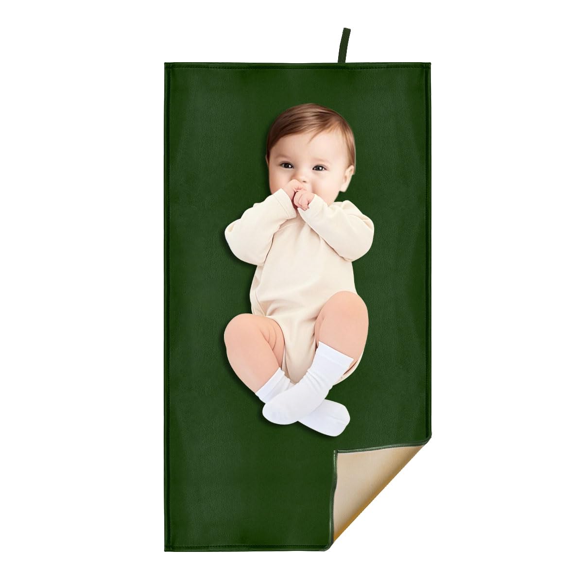 Sage Green Diaper Changing Pad for Baby, Portable Baby Changing Mat for Travel or Home, Foldable Mat Fits Perfectly in Diaper Bag (67-03)