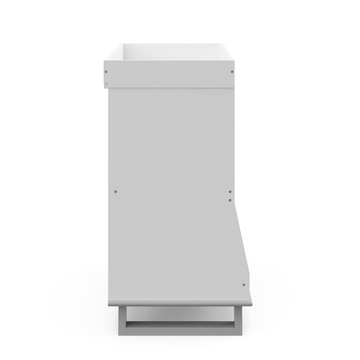 Storkcraft Modern Nursery Changing Table Dresser (White with White) – GREENGUARD Gold Certified, Dresser for Nursery, Changing Table With Drawers
