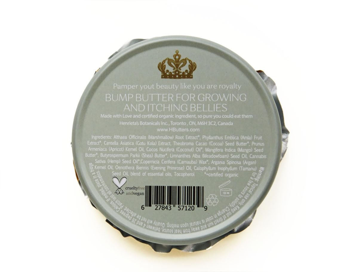 Bump Butter: 100% Natural Whipped Cocoa Butter Formula for Growing Baby Bumps - Soothing & Nourishing with Neroli & Frankincense - 3.4 Fl Oz/100 ML