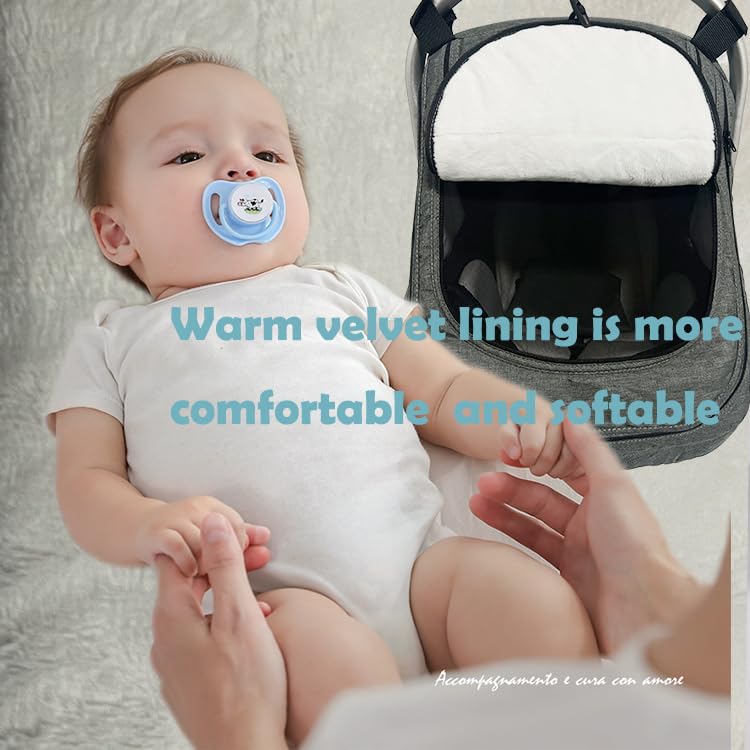 Winter Carseat Cover for Baby Cold-Weather Shield Protection - Baby Car Seat Cover for Infant Car Seat,Waterproof and Windproof Canopy CarSeat Covers for Baby Warm and Cozy Car Seat Covers