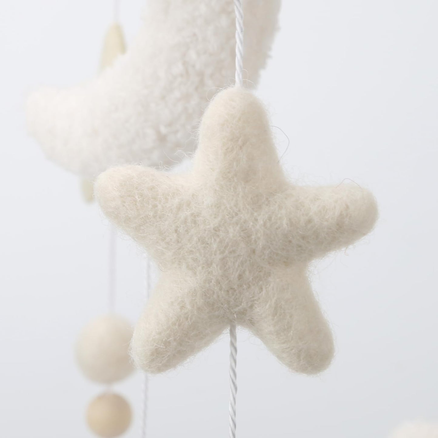 Rainbow Mobile for Crib - A Gender Neutral Boho Mobile for Crib with Gold Stars and Clouds