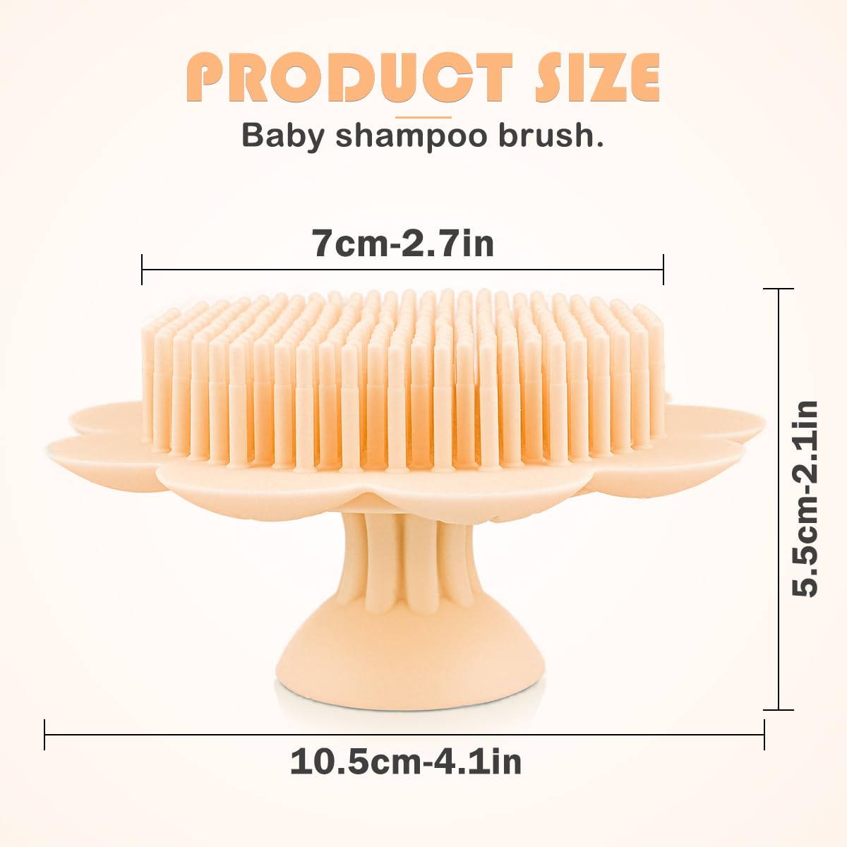 Baby Hair Scalp Massage Shampoo Brush with Soft Baby Bath Brush Silicone Massage Brush for All Hair Kid Newborn Toddler()