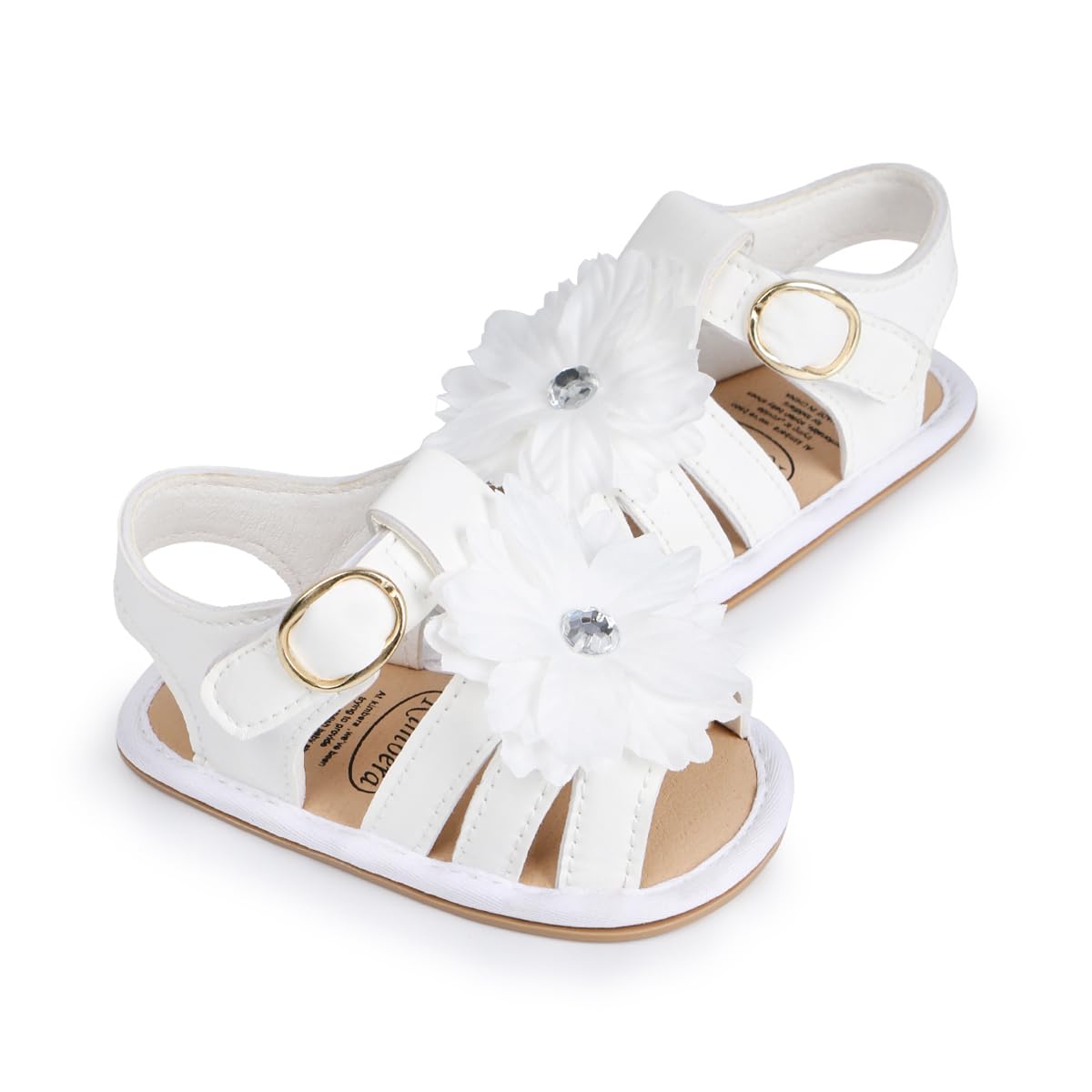 HsdsBebe Baby Girls Sandals Bohemia Flower Bow Soft Sole Toddler First Walkers Beach Summer Shoes