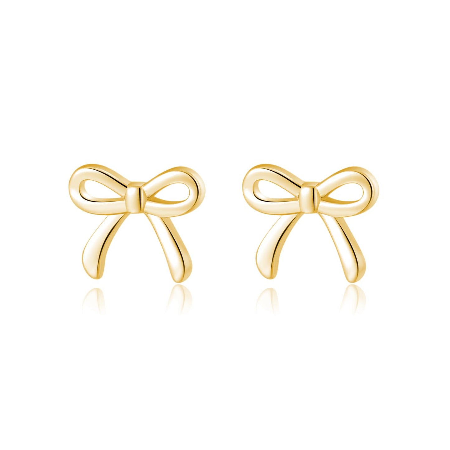 SLUYNZ Solid 925 Sterling Silver Tiny Bow Earrings Stud for Women Teens Small Bowknot post Stud Earrings