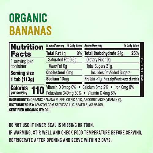 Amazon Brand - Mama Bear Organic Baby Food, Fruit Variety Pack, Apples, Apple Berry Blend, Bananas, Pears, vegetarian, 4 ounce (Pack of 12)