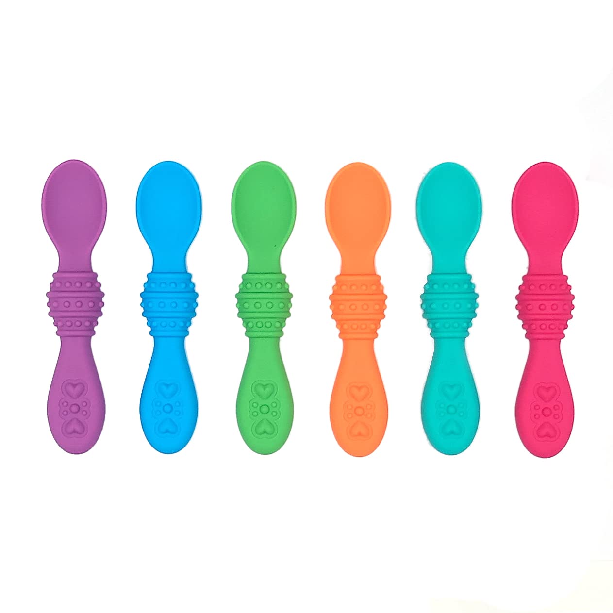 Elk and Friends Silicone Baby Spoons | First Stage Infant Toddler Spoon | Baby Led Weaning Stage | Dishwasher Safe