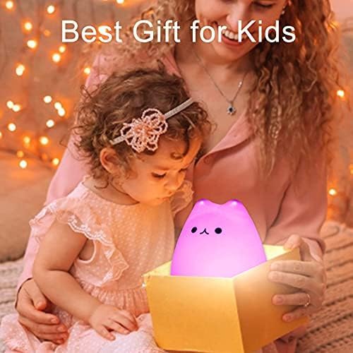 ZKLiLi Shark Night Light for Kids, Shark Lights for Boys & Girls - Christmas Gifts, Kids & Teens Room Decor, Silicone Animal Night Lamp Gift