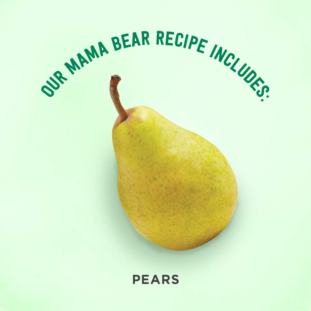 Amazon Brand - Mama Bear Organic Baby Food, Fruit Variety Pack, Apples, Apple Berry Blend, Bananas, Pears, vegetarian, 4 ounce (Pack of 12)