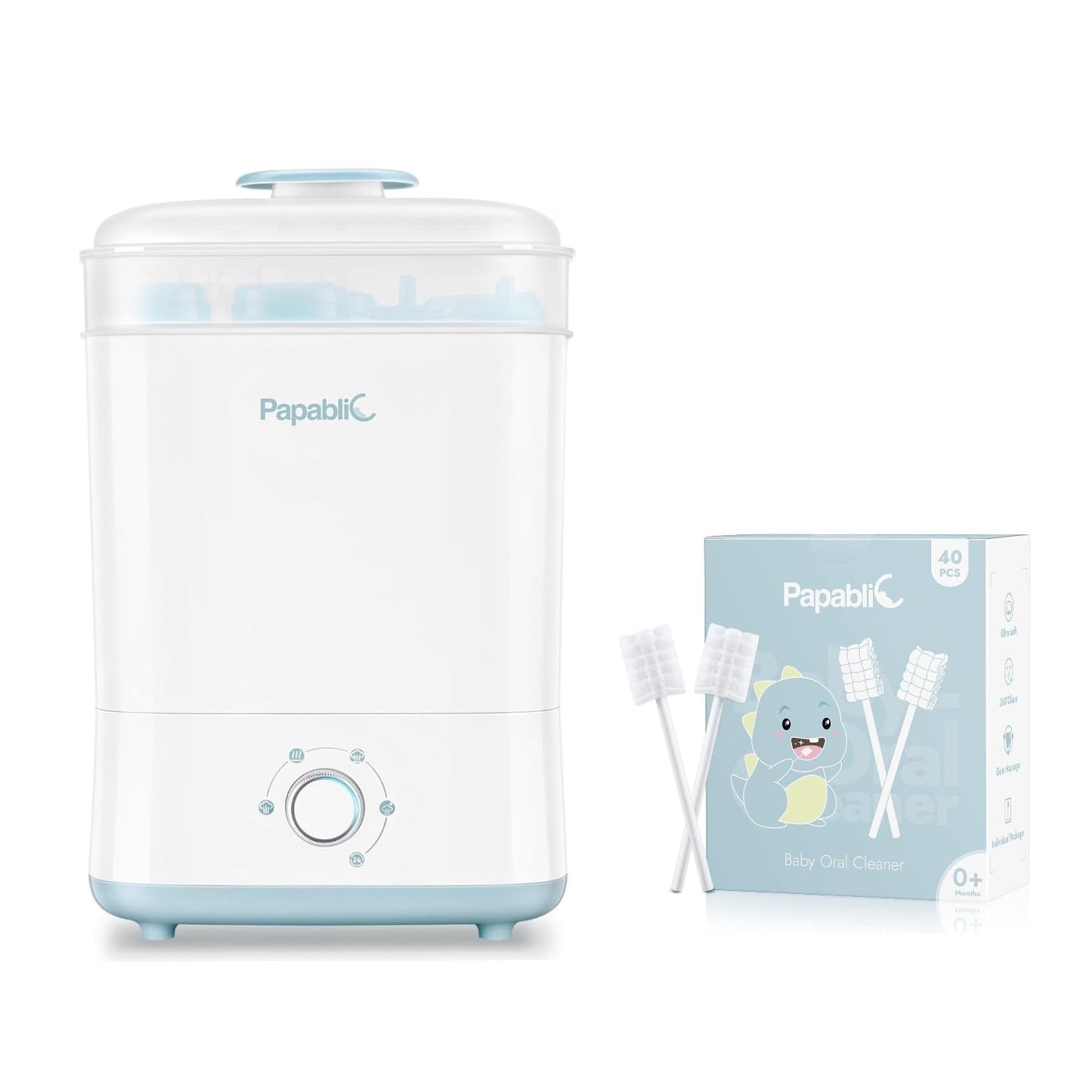 Papablic Baby Tongue Cleaner and Baby Bottle Sterilizer