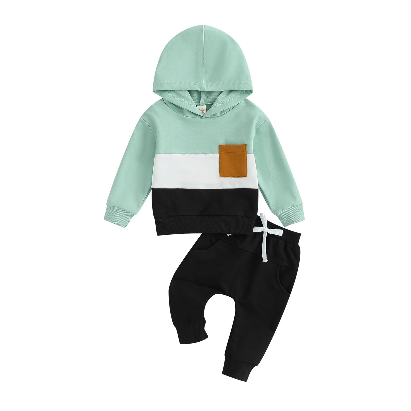Infant Baby Boy Fall Winter Clothes Outfits Hooded Long Sweatshirt Pants Set Toddler Clothes 6 12 18 24 Months 2T