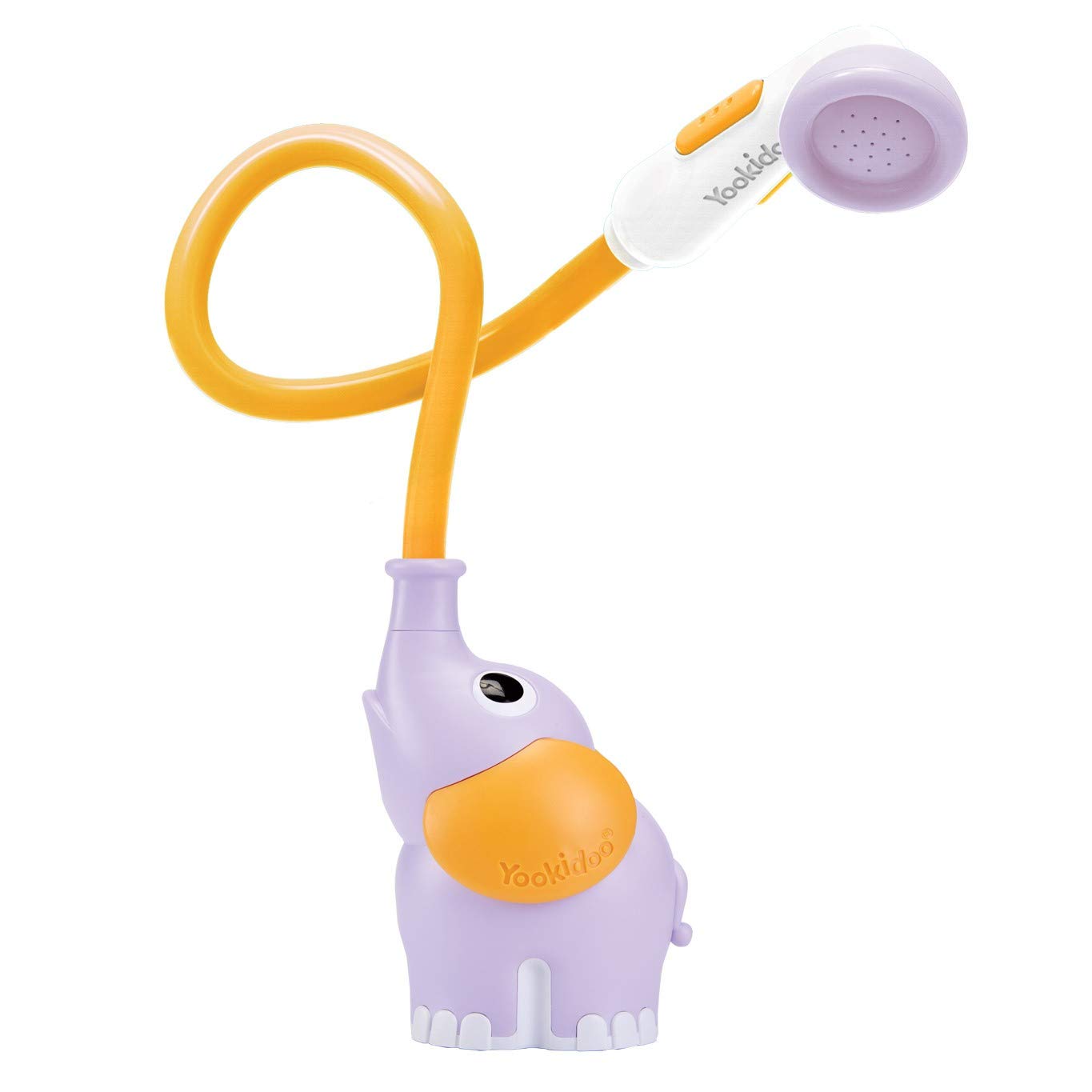 Yookidoo Baby Bath Shower Head - Elephant Water Pump with Trunk Spout Rinser - Control Water Flow from 2 Elephant Trunk Knobs for Maximum Fun in Tub or Sink for Newborn Babies