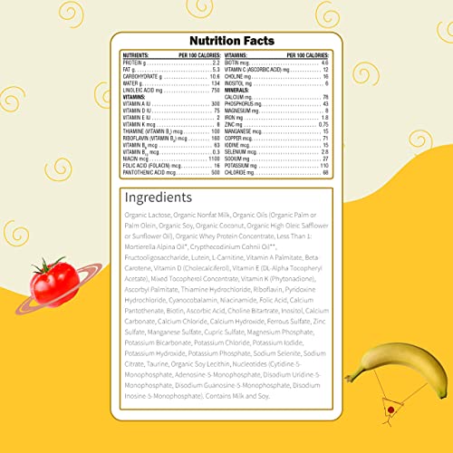 Earth's Best Organic Baby Formula for Babies 0-12 Months, Powdered Dairy Infant Formula with Iron, Omega-3 DHA, and Omega-6 ARA, 32 oz Formula Container