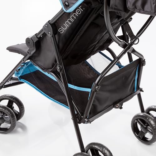 Summer by Ingenuity 3D Mini Convenience Stroller – Lightweight Stroller with Compact Fold, Multi-Position Recline, Canopy with Pop Out Sun Visor and More – Umbrella Stroller for Travel, Pink
