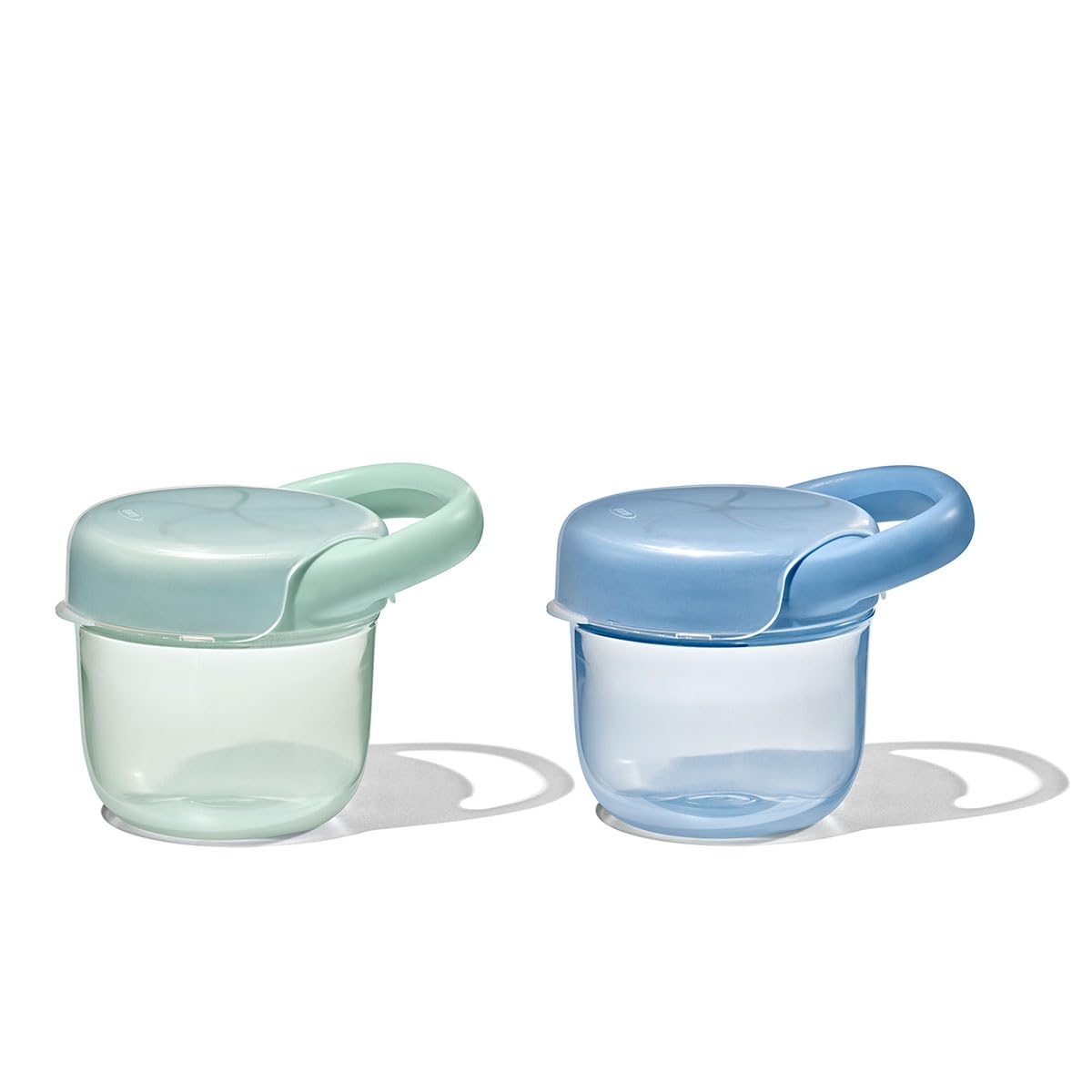 OXO Tot Snack Cup with Lid – 2 Pack, Opal and Blossom