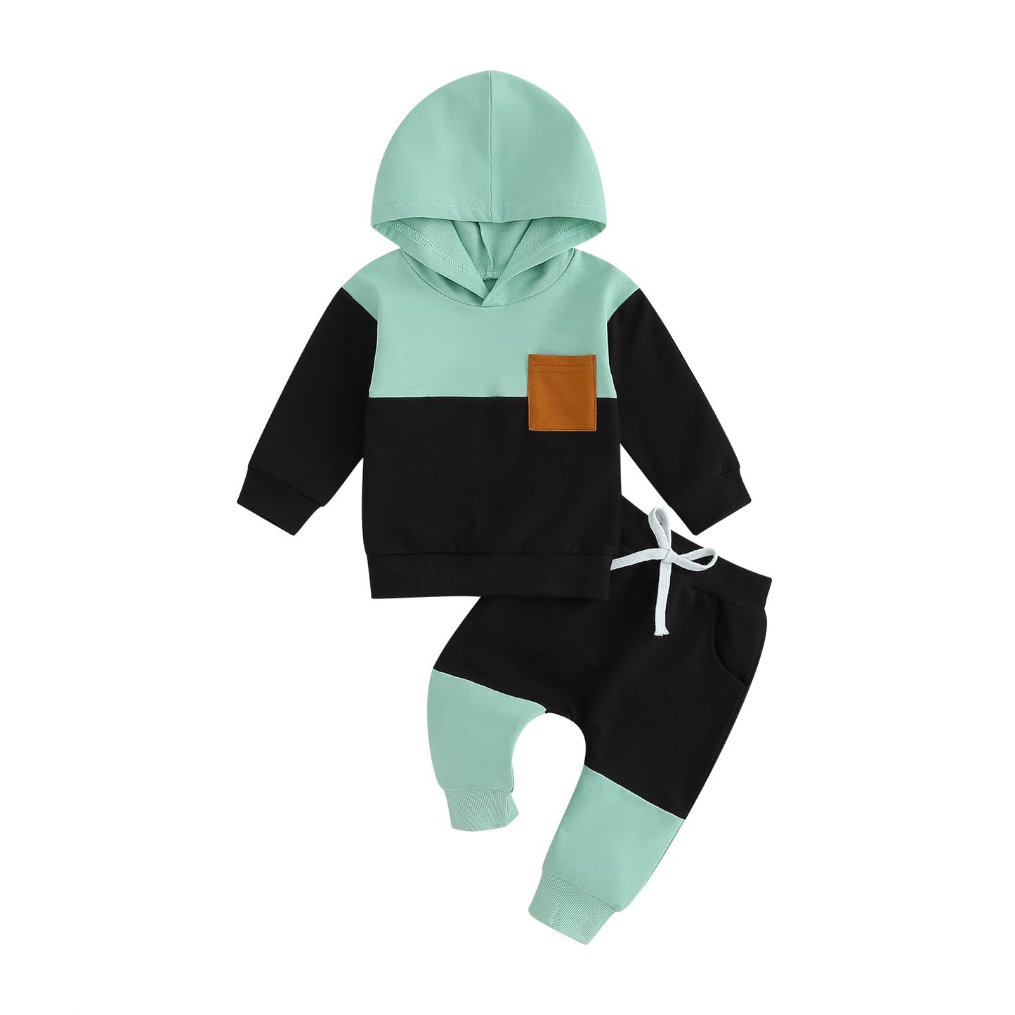 Infant Baby Boy Fall Winter Clothes Outfits Hooded Long Sweatshirt Pants Set Toddler Clothes 6 12 18 24 Months 2T