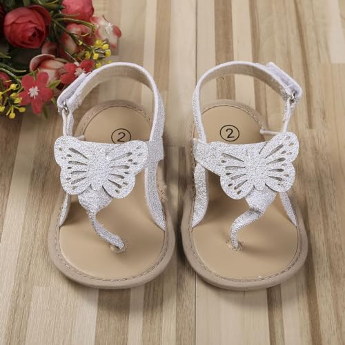Baby Girls Butterfly Sandals Infant First Walking Slipper Shoes Soft Soles Non-Slip Summer Princess Shoes 0-18M