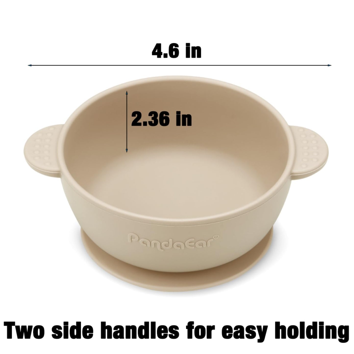 PandaEar 3 Pack Baby Bowls with Suction| Stay Put Silicone Food Bowl for Babies Kids Toddlers Infants| Food Grade Soft Safe BPA-Free Silicone (Pink)