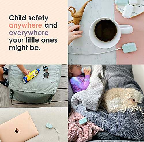 Geddy´s Mom Watch Your Mouth USB Charger Protector Award-Winning Baby Proof Cord Protector| BPA & Phthalate-Free Charger Protector | Electrical Safety Baby Products (3-Pack, White)