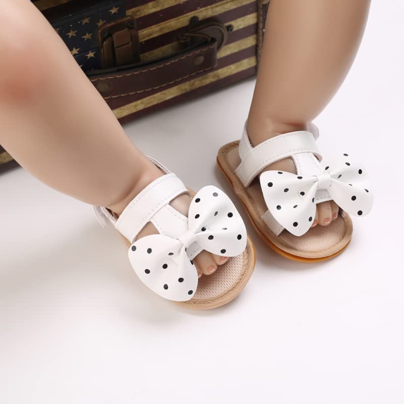 Baby Girl Sandals Summer Crib Shoes Bowknot Soft Sole Infant Girls Princess Dress Flats First Walker Shoes