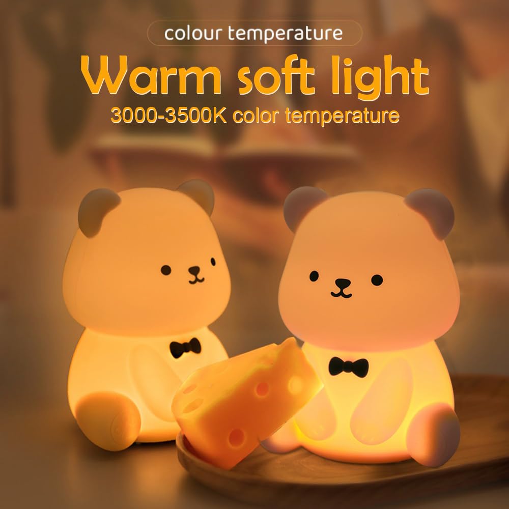 Cute Frog Night Light for Kids, Color Changeable Soft Silicone Sleeping Night Lamp for Nursery, Dimmable Timer Rechargeable Colorful Baby's Light Room Decor Children Gifts