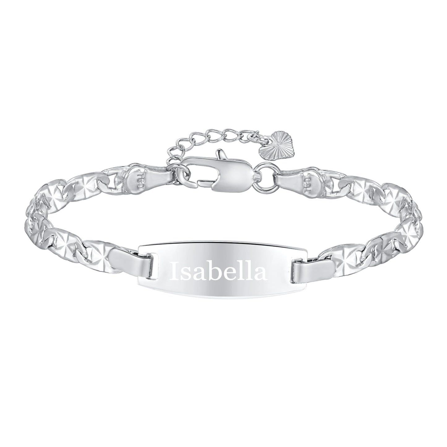 Personalized Baby Bar Bracelet : 18K Gold Plated Custom Name ID Plate Bracelet for Children Toddler from Mom, Engraved Kid Name for Daughter Son, New Born Birthday Gift,Adjustable,Nickel free