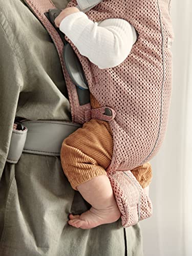 BabyBjörn Baby Carrier Mini, 3D Jersey, Light Beige | Newborn Carrier (7-25 lbs), Ergonomic, Easy-to-Use