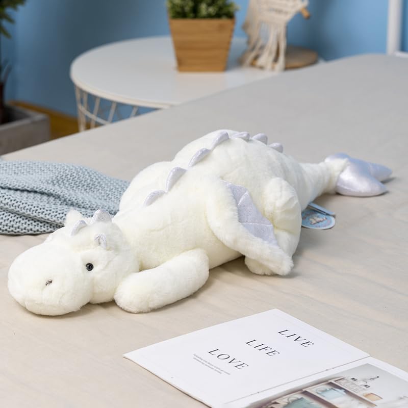 43.3Inches 7Lbs Blue Weighted Dragon Stuffed Animal, Large Blue Weighted Dragon Plush Toy for Kids and Adults(2025 Update Version)