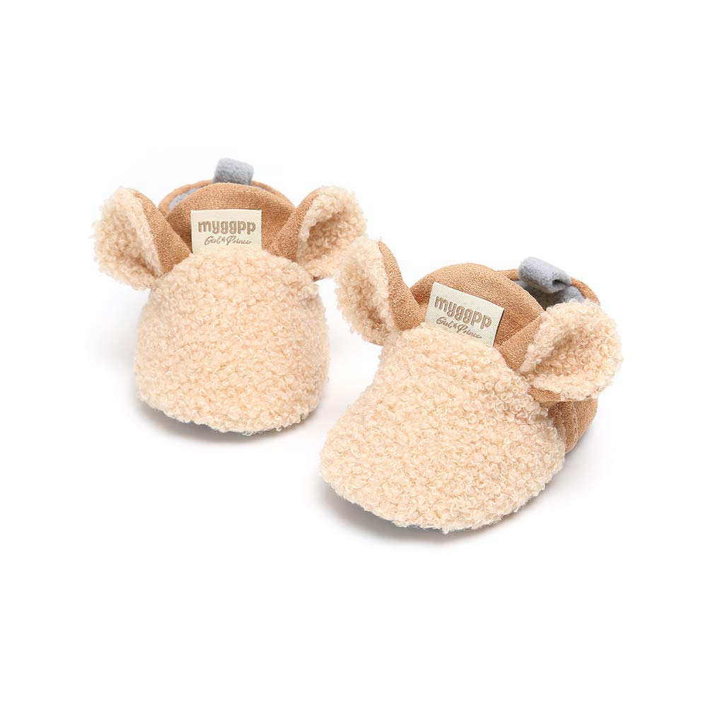 Baby Boys Girls Soft Plush Slippers Cartoon Toddler Infant Warm Winter House Shoes