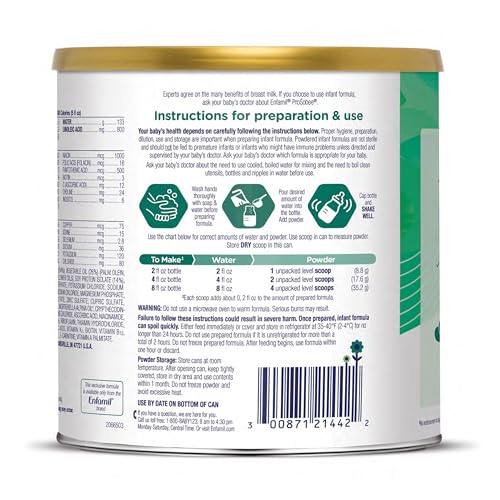 Enfamil Prosobee Plant based Baby Formula, for Sensitive Tummies, Soy-based Plant Sourced Protein, Vitamins for Immune Support, Lactose-free, Milk free, Gluten free, 20.9 Oz Can