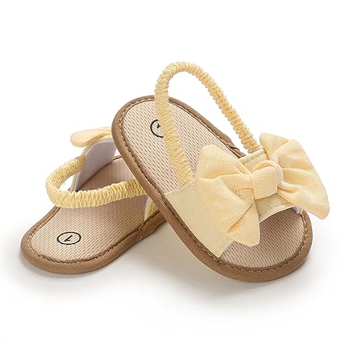 Baby Girls Bow Knot Sandals Flat Non-Slip Patchwork Princess Shoes Infant First Walking Slipper Shoes Beach Sandals