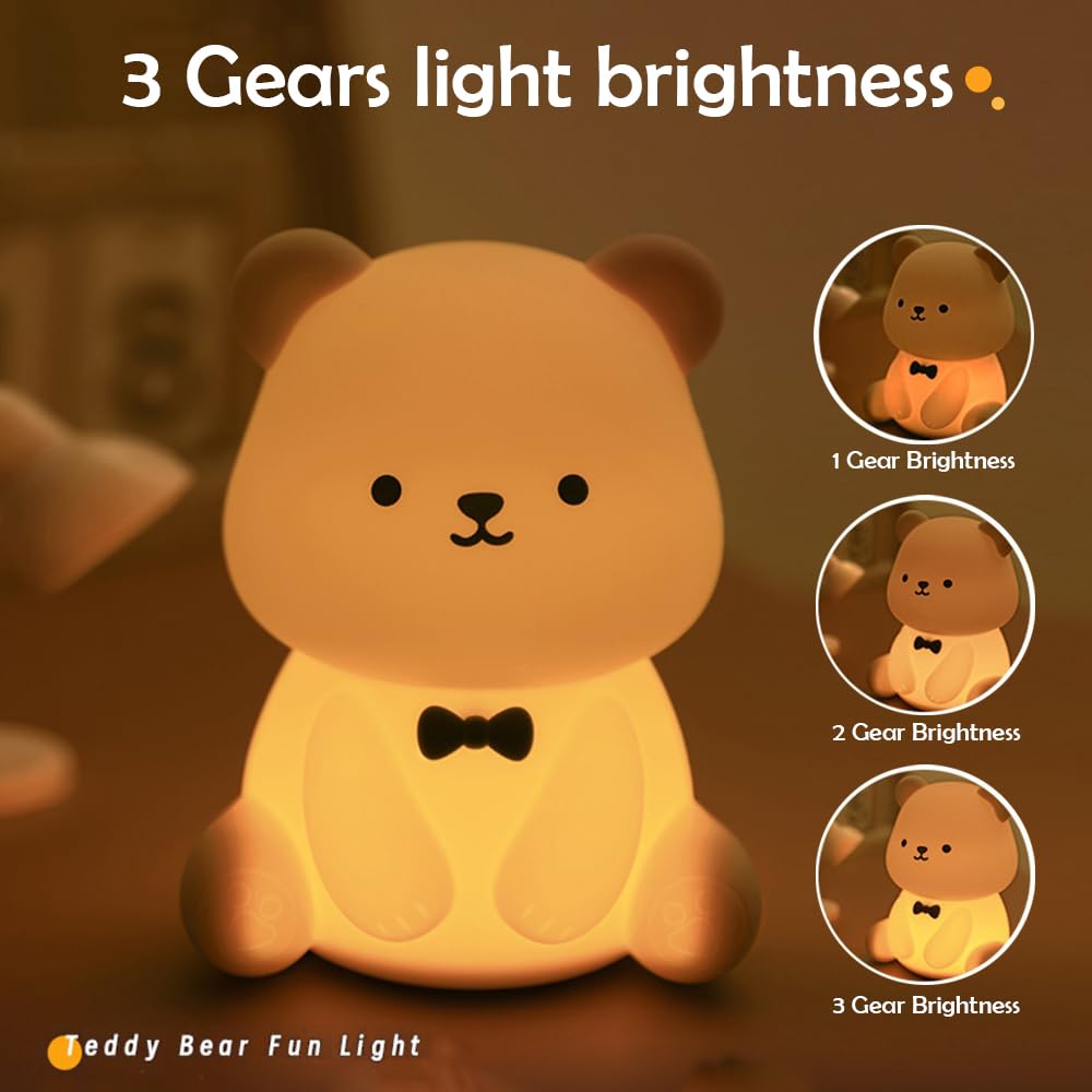 Cute Frog Night Light for Kids, Color Changeable Soft Silicone Sleeping Night Lamp for Nursery, Dimmable Timer Rechargeable Colorful Baby's Light Room Decor Children Gifts