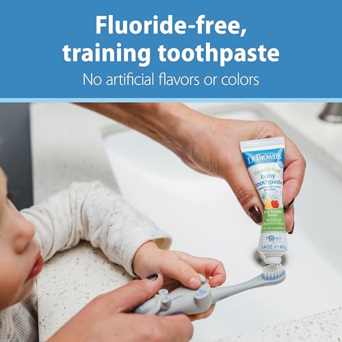 Dr. Brown's Infant-to-Toddler Training Toothbrush, Soft for Baby's First Teeth, Pink Elephant, 0-3 Years (Colors/Styles May Vary)