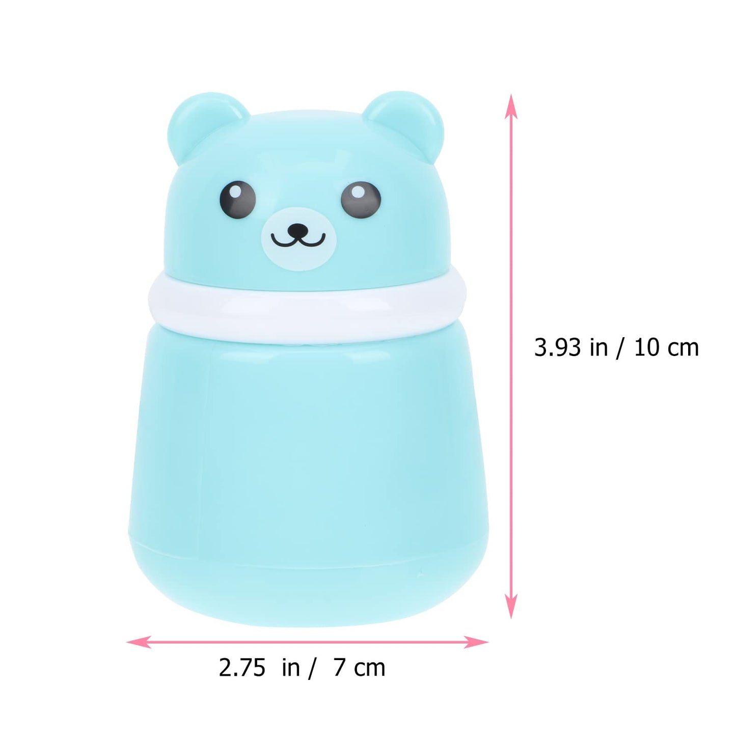 Cartoon Bears Baby Powders Puff Box, Pink Large-Capacity Powder Container with Sponge Puff, Safe and Gentle Design for Baby'S Skin, Portable for Home and Travel Use