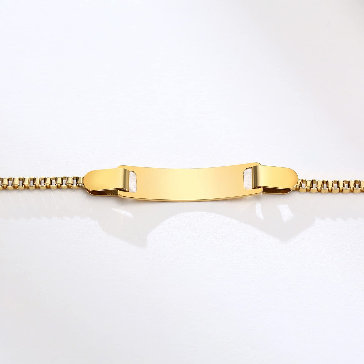 Personalized Baby Bar Bracelet : 18K Gold Plated Custom Name ID Plate Bracelet for Children Toddler from Mom, Engraved Kid Name for Daughter Son, New Born Birthday Gift,Adjustable,Nickel free
