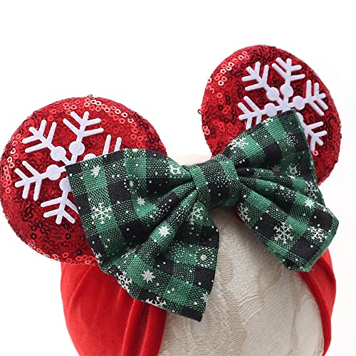 JIAHANG Baby Leopard Bows Turban Knotted Head Wraps, Hair Bows Headbands Stretchy Hair bands for Infant Toddlers Girls (pink leopard)
