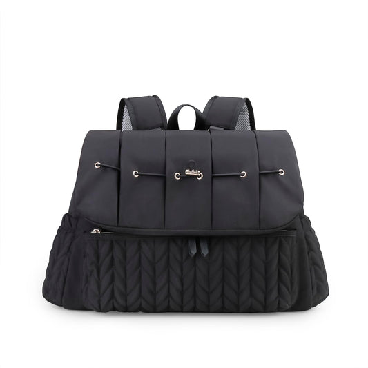 Lmbabter Diaper Bag Backpack Convertible Messenger Bag Travel Backpack Maternity Bags Stylish Baby Bag with Changing Pad for Mom (Brown)