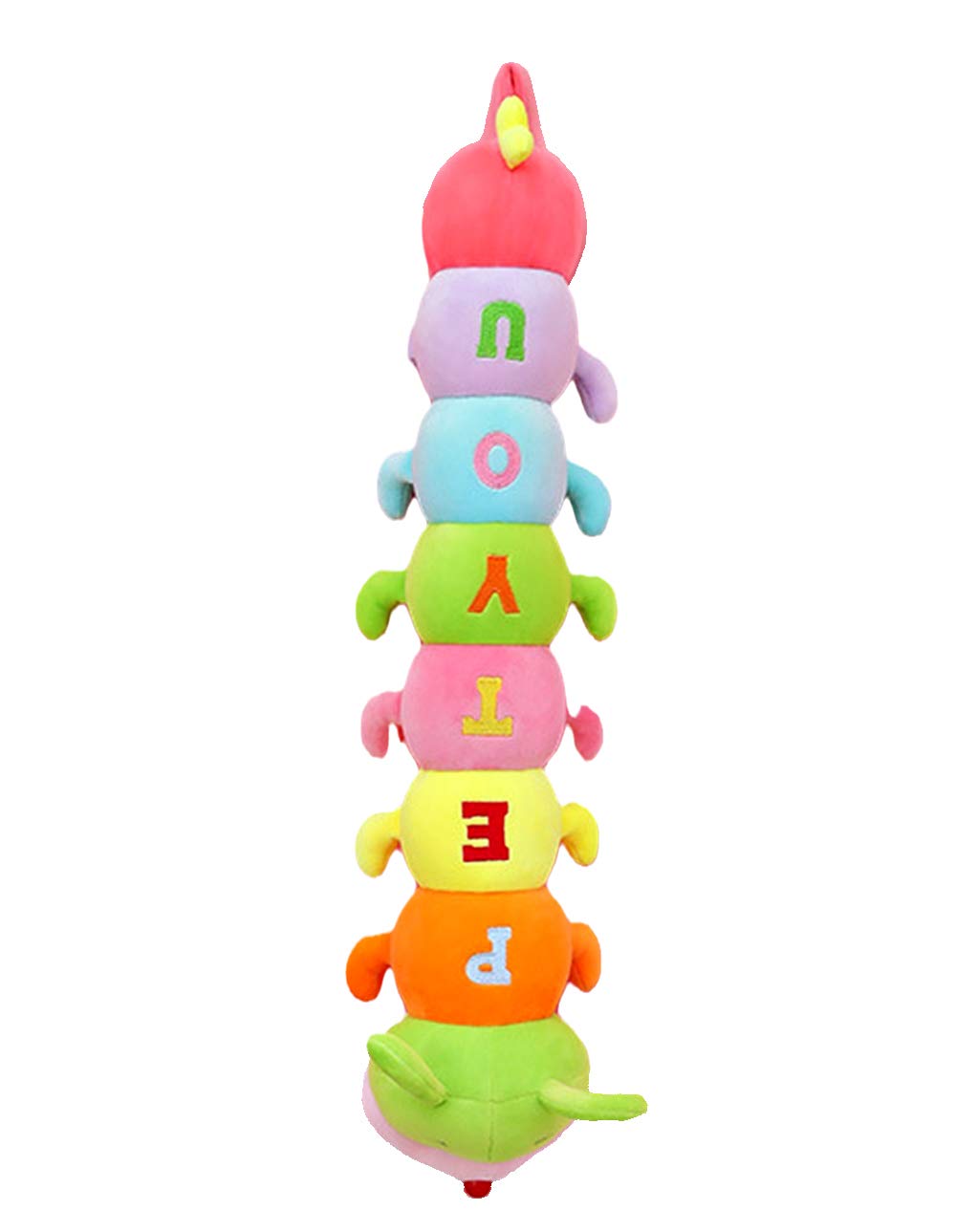 Multicolor Caterpillar Stuffed Animal Big Hugging Pillow Cute Plush Soft Pillow Doll,Giant Plush Toy,Gifts for Girl Boy Babies Birthday (59inch/150cm)