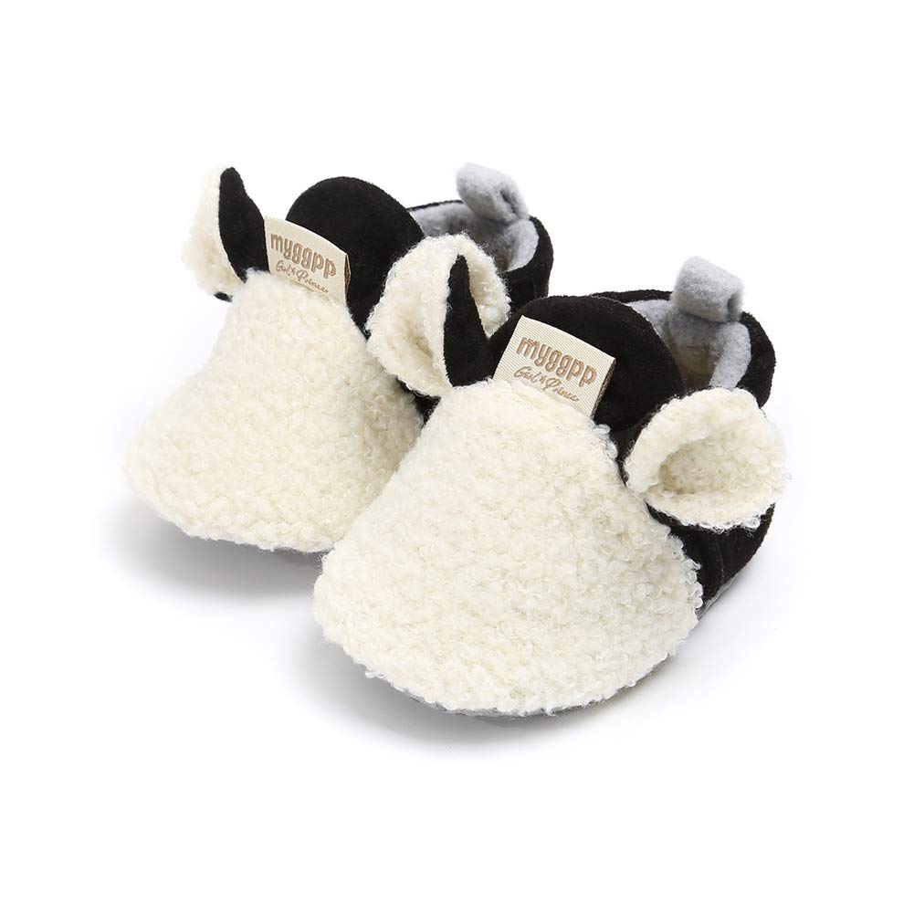 Baby Boys Girls Soft Plush Slippers Cartoon Toddler Infant Warm Winter House Shoes