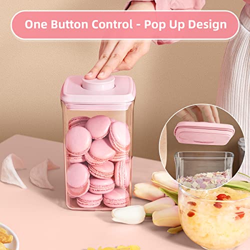 Ankou Formula Container - 1700ml Airtight Formula Dispenser One Button Handy Milk Powder Container BPA-Free Storage Containers with Scoop and Scraper Transparent 730g