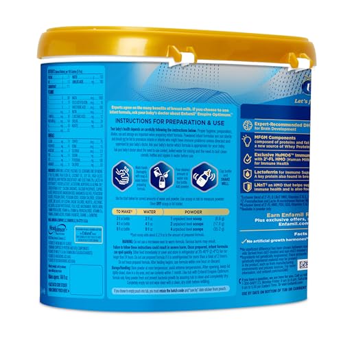 Enfamil Optimum Baby Formula, Our Closest Formula to Breast Milk, Immune-Supporting Lactoferrin also found in Breast Milk, Brain-Building DHA, 20.5 Oz