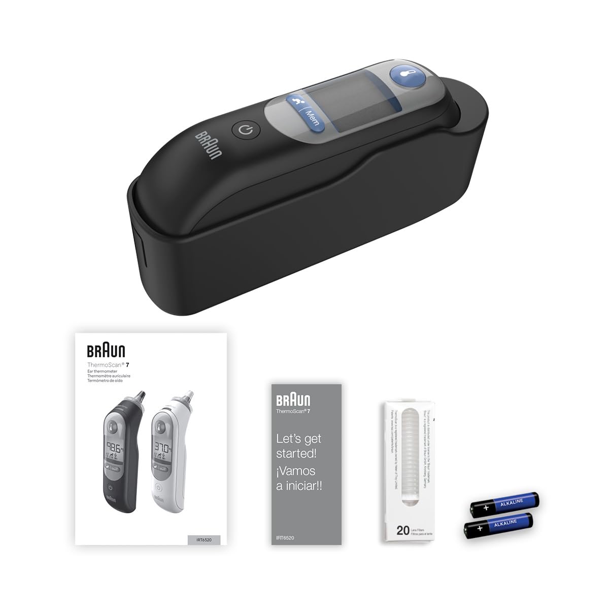 Braun ThermoScan 7+ Connect Digital Ear Thermometer - Family Care App Compatible, Age Precision Technology, Color-Coded Display, No. 1 Brand Recommended by Pediatricians, FSA and HSA Eligible