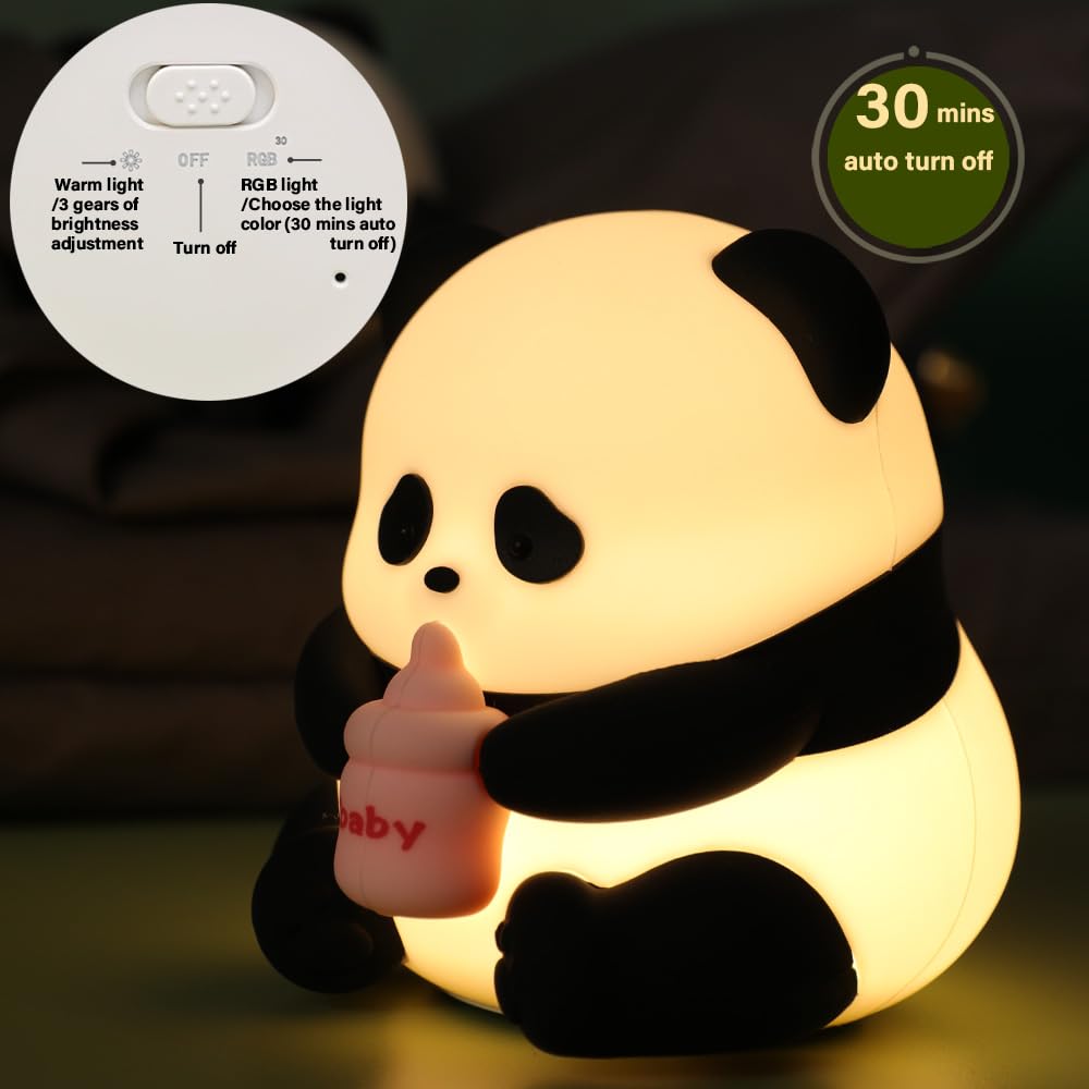 Led Cute Dog Night Light, Dimmable Nursery Puppy Kawaii Lamps, Super Squishy Silicone USB Rechargeable Touch Control Night Lamp for Kids Adults, Used for Camping Party Room Decor (Dog)