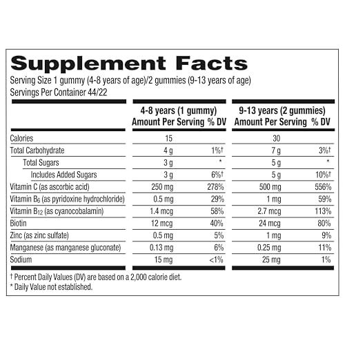 Emergen-C Kidz Daily Immune Support Dietary Supplements, Flavored Gummies with Vitamin C and B Vitamins for Immune Support, Berry Bash - 44 Count