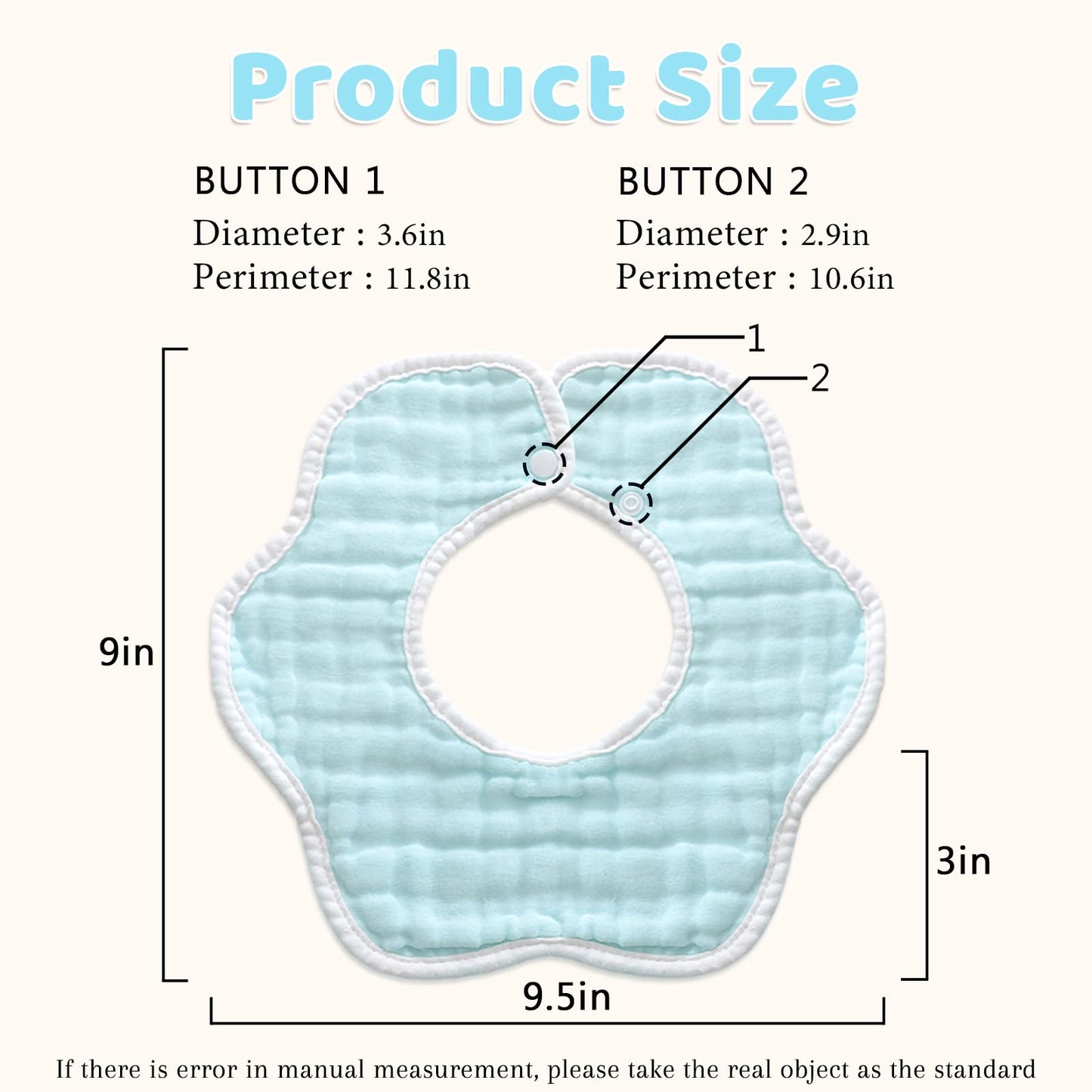 Baby Bibs Muslin Drool Teething Drooling Bibs for Baby Girl Boy Muslin Cotton