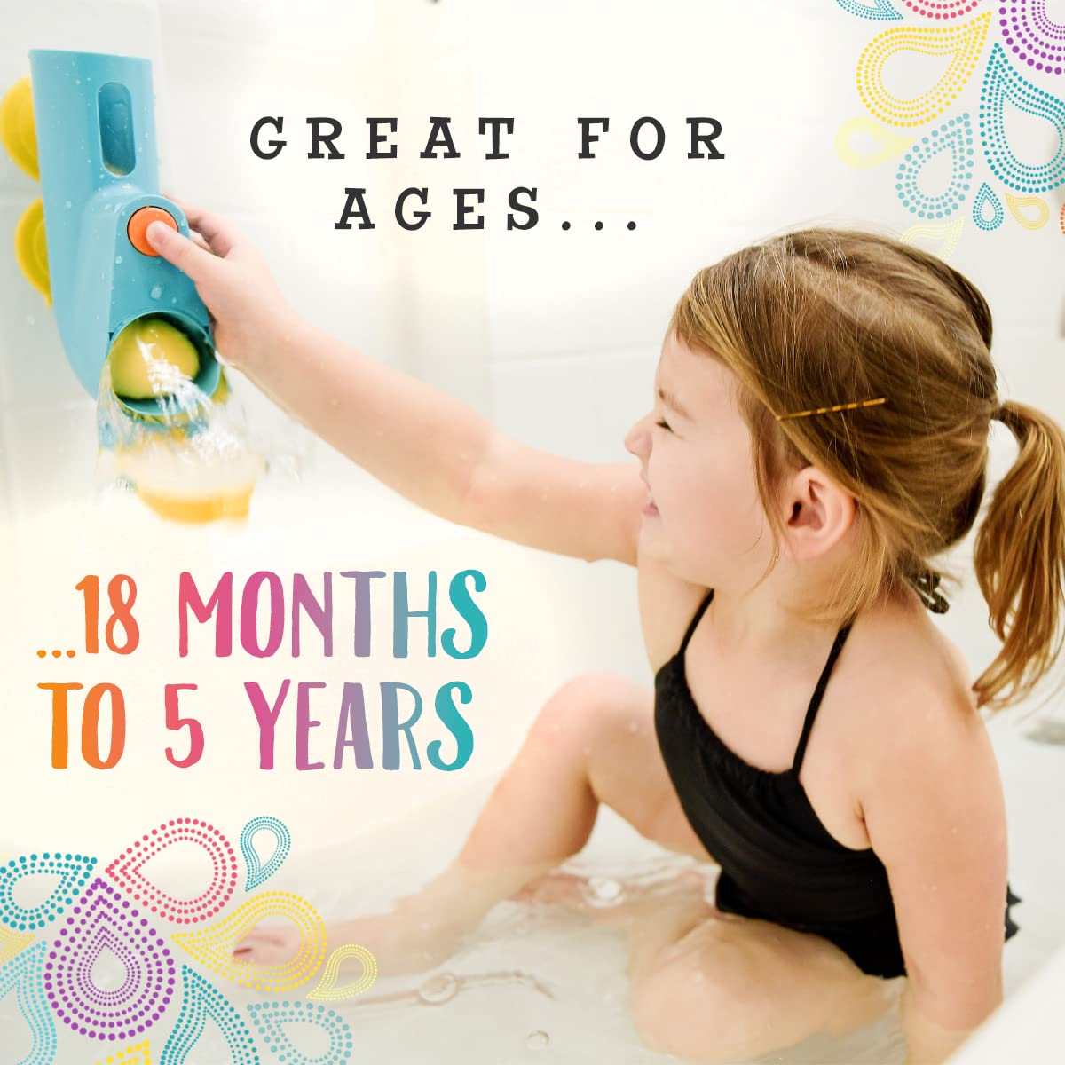 Fill N' Splash Submarine Bath Toys - Toddler Bath Tub Toys for Boys & Girls - Ages 1-5